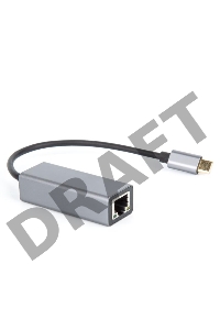 Кабель-переходник USB 3.1 Type-C -->RJ-45 1000Mbps Ethernet, Aluminum Shell, 0.15м VCOM <DU320M>