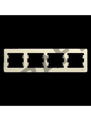 Рамка 4-м Glossa горизонт. беж. SchE GSL000204