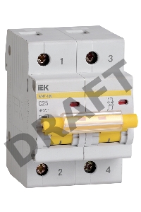 Выключатель автоматический модульный 2п C 25А 10кА ВА47-100 ИЭК MVA40-2-025-C