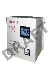 Стабилизатор напряжения Ресанта АСН-8 000 Н/1-Ц 63/6/17 Стабилизатор Lux {220В±8%, Габ. 305х190х360, Вес 15кг}