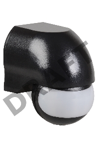 Датчик движения Iek LDD10-010-1100-002  ДД 010 черный, макс. нагрузка 1100Вт, угол обзора 180град., дальность 10м, IP44, ИЭК