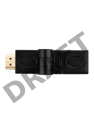 Переходник Gembird Переходник HDMI-HDMI  19F/19M, вращающийся на 180 град, золотые разъемы, пакет A-HDMI-FFL2