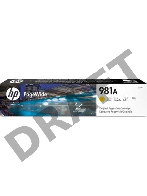 Картридж HP 981A желтый для HP Color PageWide Ent Flow MFP 586, 566 6000 стр