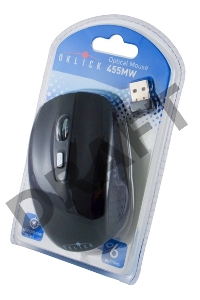 Мышь Oklick 455MW черный оптическая (1600dpi) беспроводная USB (5but)