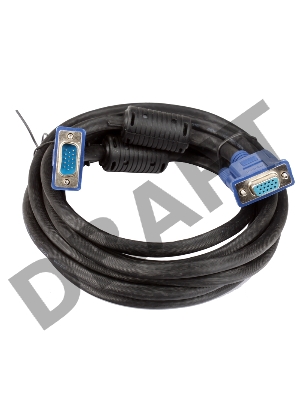 Кабель VCOM VVG6460-3MO Кабель удлинительный Монитор-SVGA card (15M-15F) 3m, 2 фильтра    