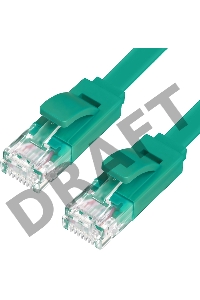 Патч-корд Greenconnect PROF плоский прямой 5.0m, UTP медь кат.6, зеленый, позолоченные контакты, 30 AWG, GCR-LNC625-5.0m, ethernet high speed 10 Гбит/с, RJ45, T568B Greenconnect Патч-корд PROF плоский прямой 5.0m, UTP медь кат.6, зеленый, позолоченные кон