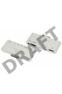 Адаптер AV 6 в 1 для iPhone 4/4S на HDMI, USB, microSD, SD, 3.5 мм, microUSB