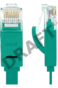 Патч-корд Greenconnect PROF плоский прямой 5.0m, UTP медь кат.6, зеленый, позолоченные контакты, 30 AWG, GCR-LNC625-5.0m, ethernet high speed 10 Гбит/с, RJ45, T568B Greenconnect Патч-корд PROF плоский прямой 5.0m, UTP медь кат.6, зеленый, позолоченные кон