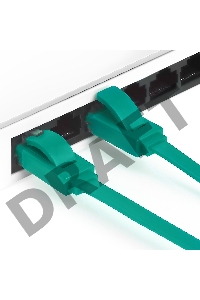 Патч-корд Greenconnect PROF плоский прямой 5.0m, UTP медь кат.6, зеленый, позолоченные контакты, 30 AWG, GCR-LNC625-5.0m, ethernet high speed 10 Гбит/с, RJ45, T568B Greenconnect Патч-корд PROF плоский прямой 5.0m, UTP медь кат.6, зеленый, позолоченные кон