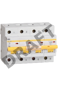 Выключатель автоматический модульный 4п C 80А 10кА ВА47-100 ИЭК MVA40-4-080-C