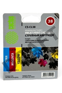 Картридж струйный Cactus CS-CL38 цветной для Canon PIXMA iP1800/iP2500/iP2600 MP210 (9ml)