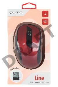 Мышь Qumo Office Line Red M62 [24359] {6 кноп., беспр. 2.4G, 800/1200/1600 dpi}