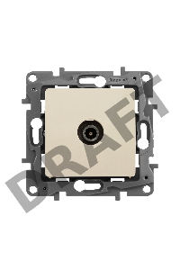 Розетка TV проходная, 15дБ, сл. кость ETIKA Розетка TV проходная, 15дБ, сл. кость