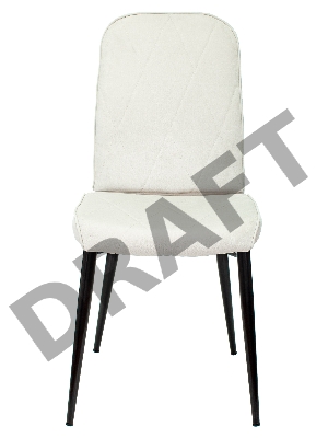 Стул для кухни Бюрократ KF-3 молочный Velvet 20 металл черный на ножках (KF-3/VELV20)