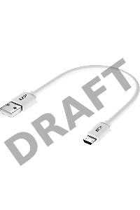 Кабель GCR 0.3m MicroUSB, белый, быстрая зарядка, 28/24 AWG, GCR-53361