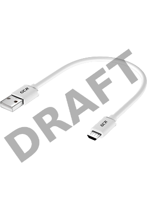 Кабель GCR 0.3m MicroUSB, белый, быстрая зарядка, 28/24 AWG, GCR-53361