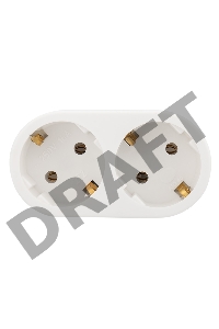 Двойник электрический 16 А с заземлением белый REXANT