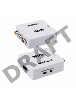Конвертер HDMI на 3 RCA, пластик, белый  REXANT