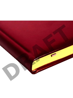 Ежедневник Letts LEXICON A5 недатир. искусст. кожа белые страницы позолоч. срез метал. уголки бургунди