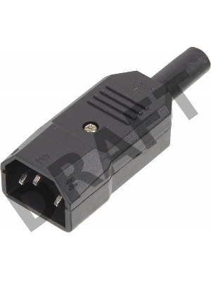 Вилка Lanmaster LAN-IEC-320-C14/90 угловая