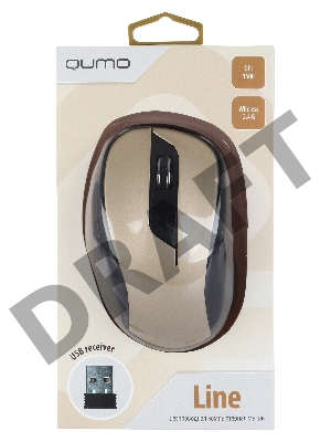 Мышь Qumo Office Line Bronze M64 [24361] {6 кноп., беспр. 2.4G, 800/1200/1600 dpi}