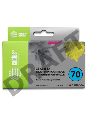 Картридж струйный Cactus CS-C9455A светло-пурпурный для №70 HP Designjet Z3100 (130ml)