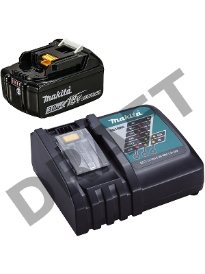 Аккумулятор Makita 191A25-2  /+з\у, DC18RC-1шт(б\зар)+BL1830B-1шт,18В,3.0Ач,Li-ion,кор