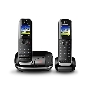 Р/Телефон Dect Panasonic KX-TGJ322RUB черный (труб. в компл.:2шт) автооветчик АОН