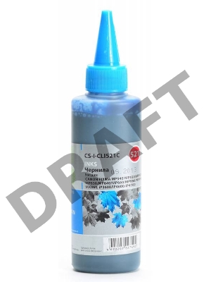 Чернила Cactus CS-I-CLI521C голубой (100мл) CANON PIXMA MP540/MP550/MP620/MP630/MP640/MP660