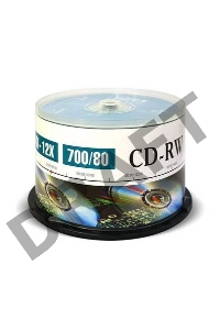 Диск CD-RW Mirex 700 Mb, 12х, Cake Box (50), (50/300)