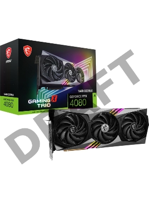 Видеокарта MSI RTX4080 16GB GAMING X TRIO PCI-E 4.0 16384Mb 256 GDDR6X 2595/22400 HDMIx1 DPx3 HDCP Ret