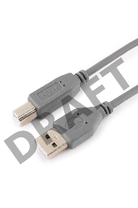 Кабель USB 2.0 Pro Cablexpert CCP-USB2-AMBM-6G, AM/BM, 1.8м, экран, серый