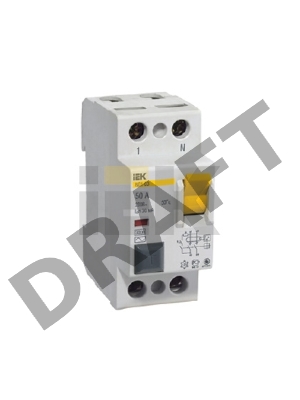 УЗО Iek MDV10-2-063-100 ВД1-63 2Р 63А 100мА ИЭК
