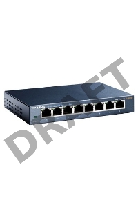 Коммутатор TP-Link SMB TL-SG108 8-port Desktop Gigabit Switch, 8 10/100/1000M RJ45 ports,metal case