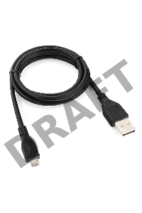 Кабель USB 2.0 Pro Cablexpert CCP-mUSB2-AMBM-1M, AM/microBM 5P, 1м, экран, черный, пакет