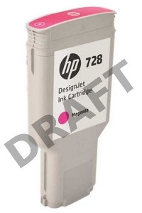Картридж HP F9K16A (HP 728) для DesignJet T730, T830. Пурпурный. 300 мл.