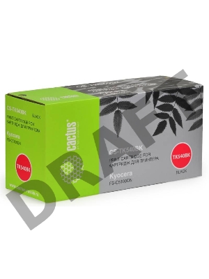 Тонер Картридж Cactus CS-TK540Bk черный для FS-C5100DN (5000стр.)