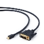 Кабель mDP-DVI Cablexpert CC-mDPM-DVIM-6, 20M/25M, 1.8м, черный, позол.разъемы, пакет