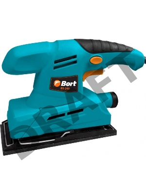 Bort Машина шлифовальная вибрационная BS-240 {90x187 мм; 200 Вт; 12000 об/мин; 1,6 кг; 230 В; 60 Гц; 1,62 (1,62) кг; набор аксессуаров 3 шт; гарантия 2 г} [93410099]