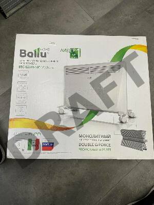 (Вскрытая упаковка, царапины и вмятина на корпусе, другой модуль управления, должно быть два уровня нагрева , а тут выкл и вкл) Конвектор Ballu Enzo  BEC/EZMR-500 500Вт белый