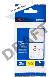 Наклейка ламинированная TZ-ESE4 (18 мм черн/бел секретная)