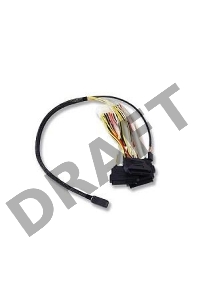 Кабель LSI CBL-SFF8643-SAS8482SB-06M  (LSI00412) длина 60см,наконечники: SFF8643(контроллер)-SFF8482(диск)+SB