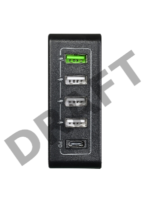 Сетевое зарядное устройство CЗУ (ACD-P605U-V1B) 60Вт, Сетевое ЗУ 5xUSB 1PD+1QC+3Smart, 3.6~20В/3А RTL {40}