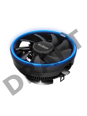 Кулер PCCooler E126M B S775/115X/AM2/2+/AM3/3+/AM4/FM1/FM2/2+ (48 шт/кор, TDP 92W, вент-р 120мм с PWM, Blue LED FAN, 1000-1800RPM, 26.5dBa) Retail Color Box