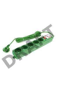 Фильтр-удл. Power Cube PC 3м 5р, зел. 10А/2,2кВт