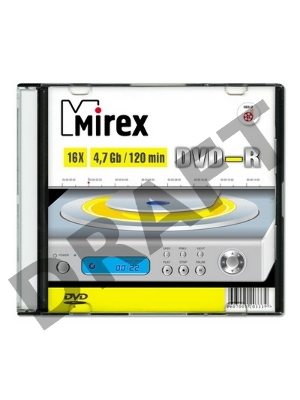 Диск DVD-R Mirex 4.7 Gb, 16x, Slim Case (1), (1/200)
