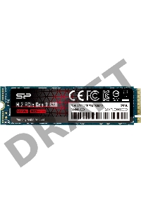 Твердотельный накопитель SSD Silicon Power  M.2 2.0TB A80 <SP002TBP34A80M28> (PCI-E 3.0 х4, up to 3400/3000MBs, 3D TLC, NVMe 1.3, 22х80мм)