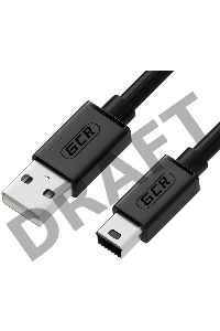 Кабель Greenconnect Кабель интерфейсный USB 2.0 1.5m Premium AM / mini 5P, 28 / 28 AWG двойное экранирование, антифриз, черный