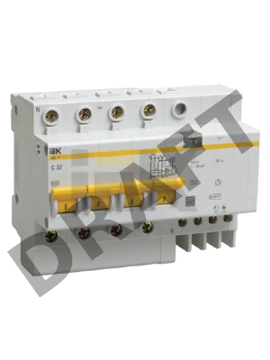 Выключатель автоматический  Iek MAD10-4-040-C-030 АД14 4Р 40А  30мА ИЭК