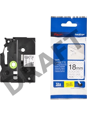 Наклейка ламинированная TZ-ESE4 (18 мм черн/бел секретная)